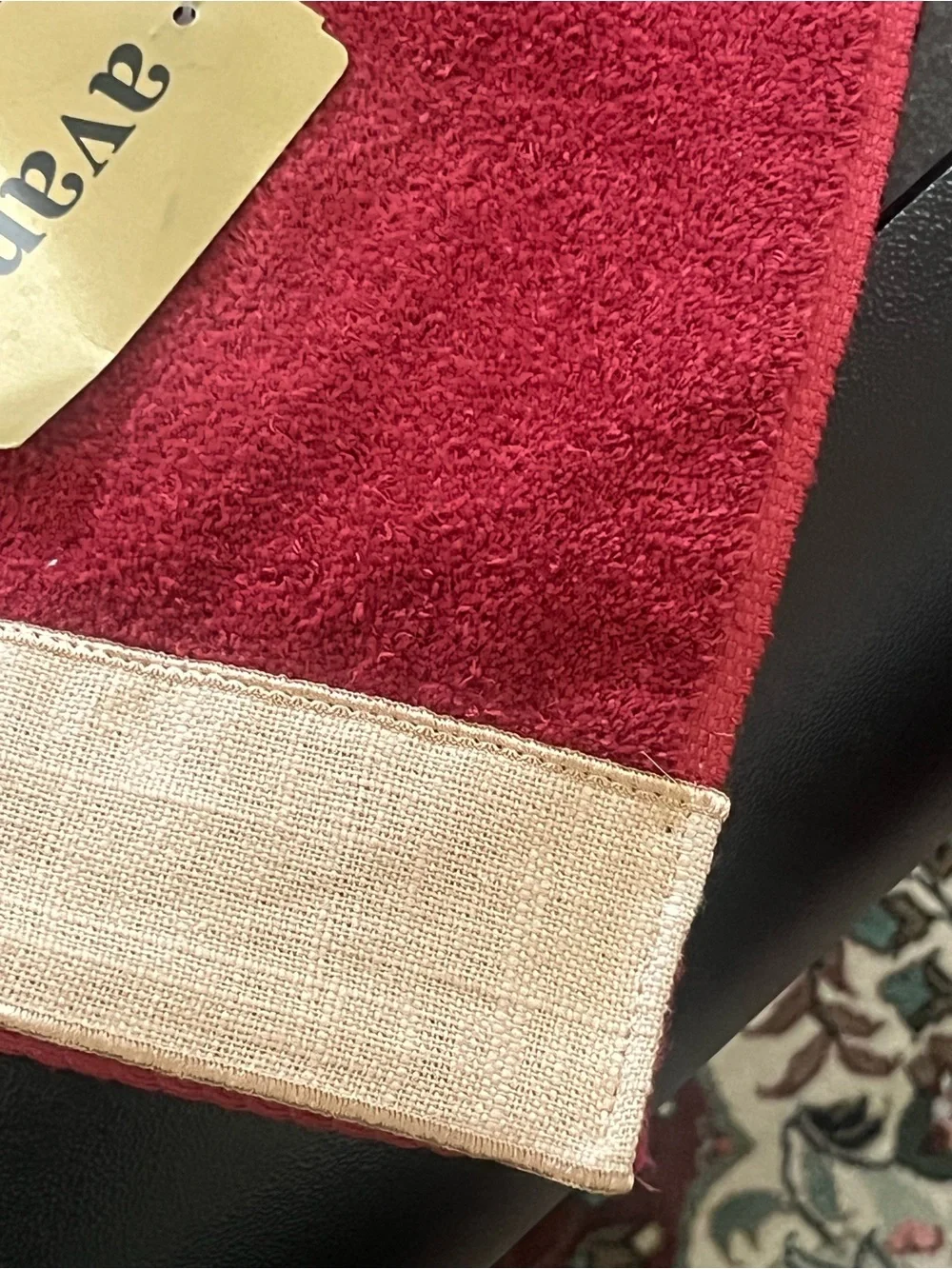 Avanti Burgundy Embroidered Floral Hand Towel